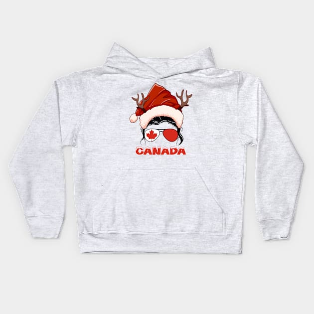 Canada girl, Canadian Christmas gift , Regalo Navidad Canada Kids Hoodie by JayD World